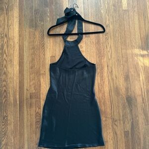 ASOS Black Halter Mini Dress